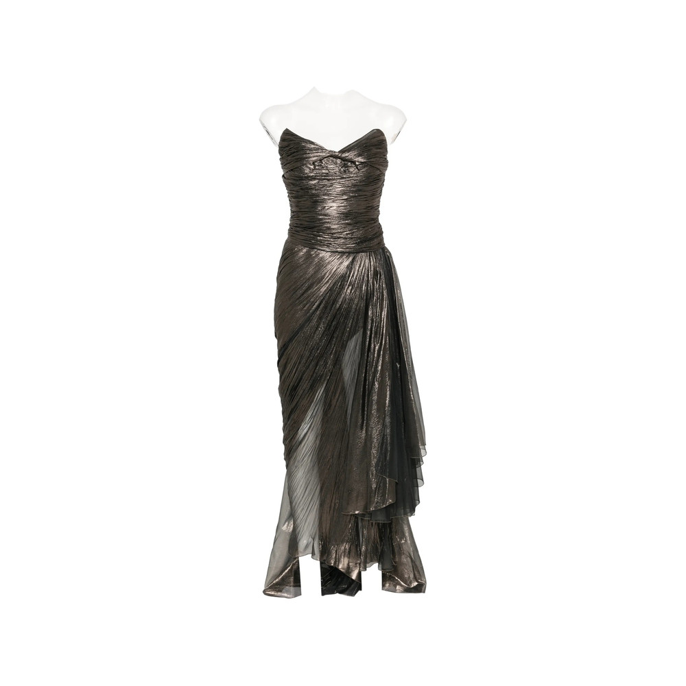 Maria Lucia Hohan Metallic-effect Lace-up Dress
