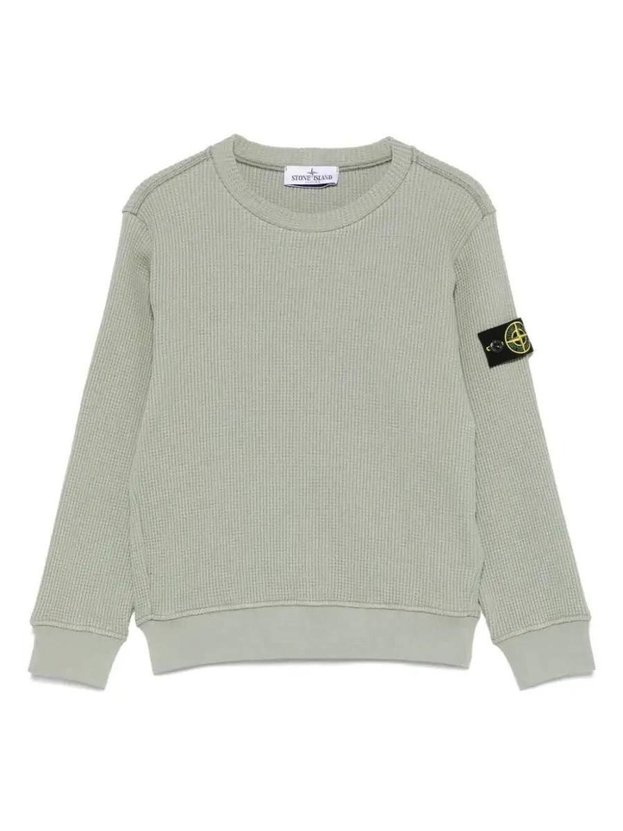 waffle-texture sweater