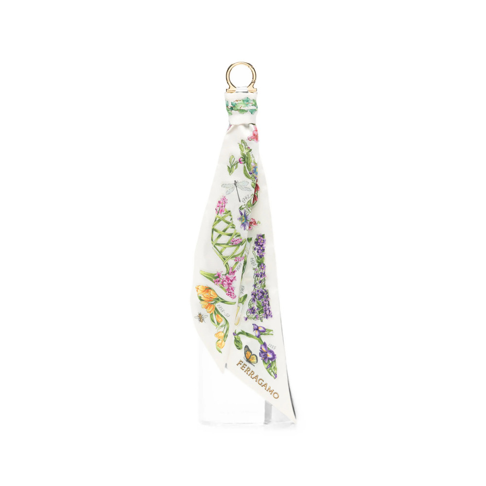 Ferragamo Gancini Floral-print Bag Charm