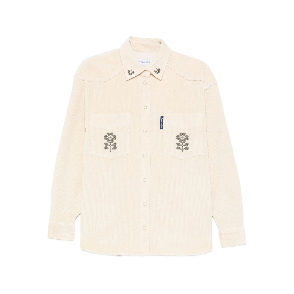 Maison Labiche Embroidered Corduroy Shirt