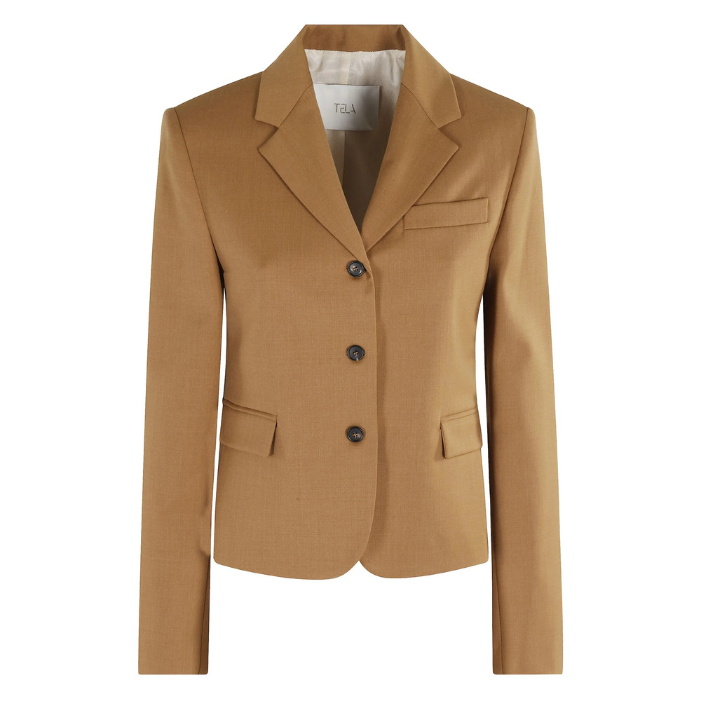 Tela Notched-lapel Three-button Jacket