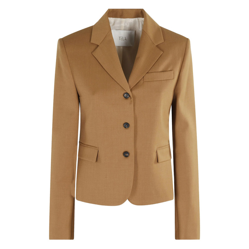 Tela Notched-lapel Three-button Jacket