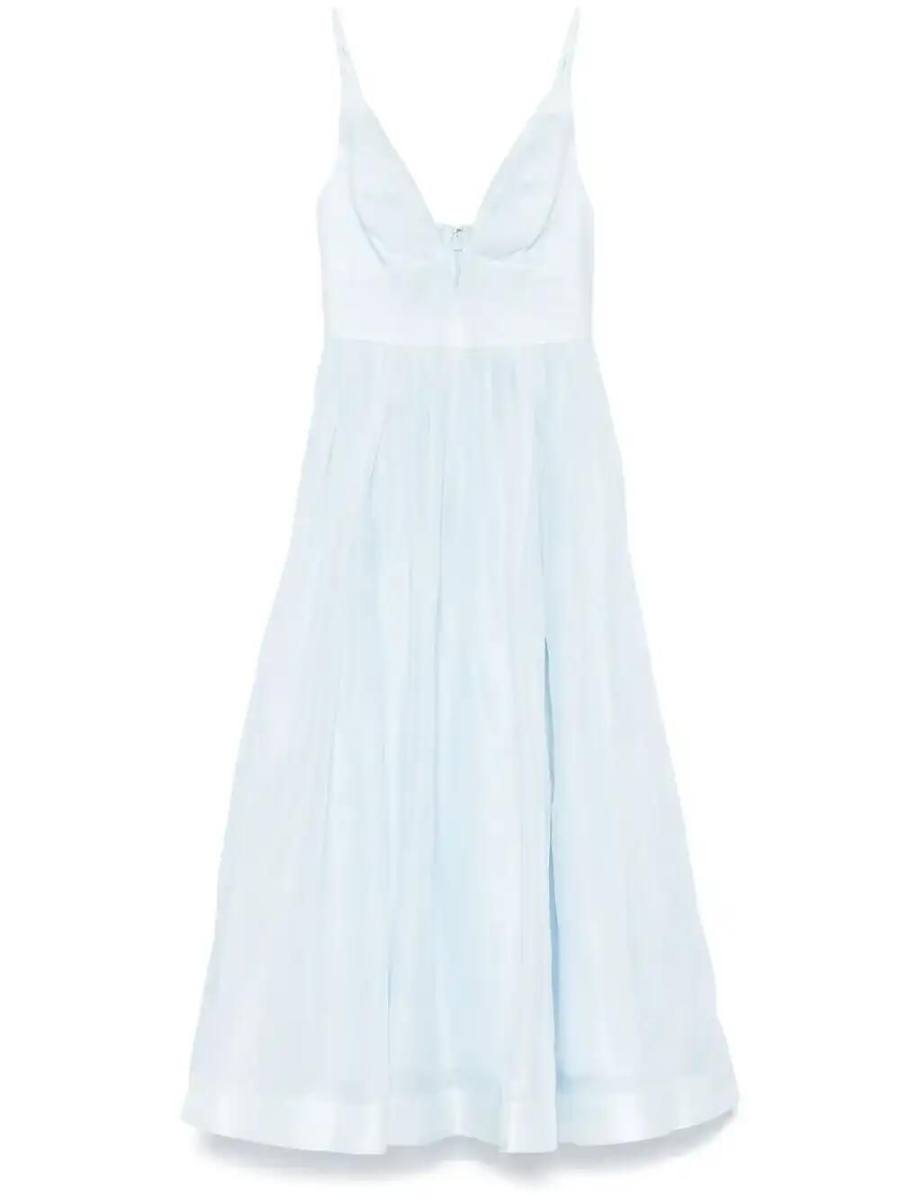 Illuminate V-neck midi dress
