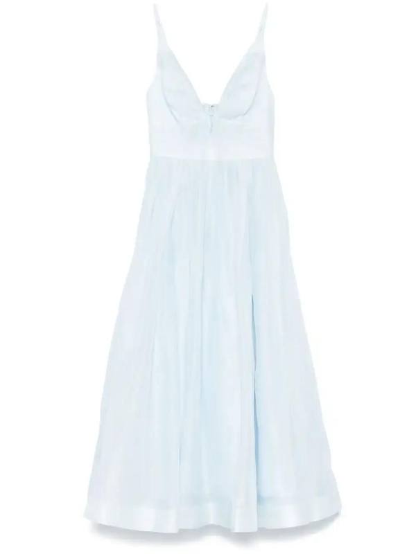 Illuminate V-neck midi dress