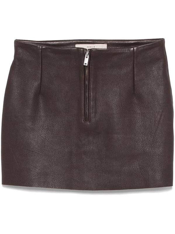 leather mini skirt