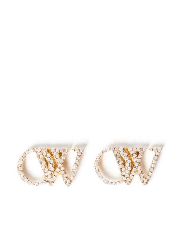 OW crystal stud earrings