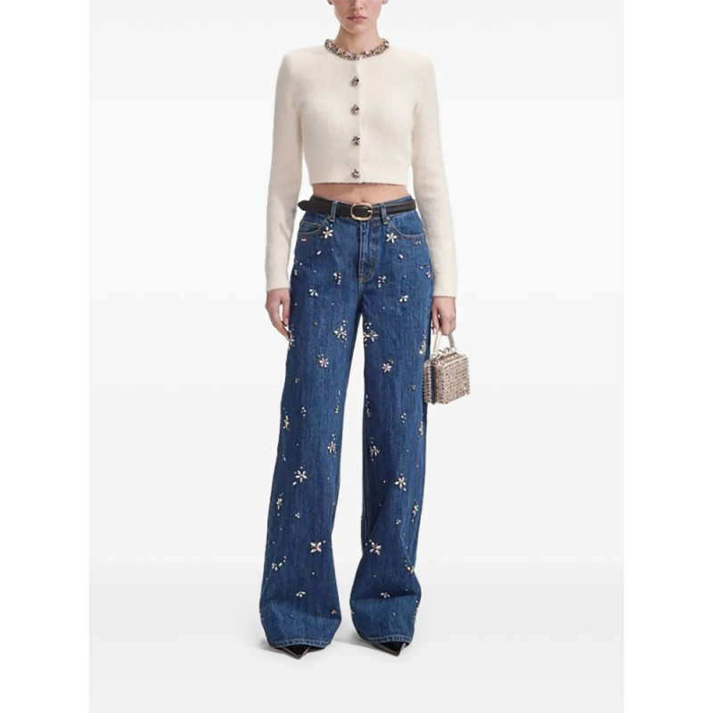 Self-portrait Crystal-embellished Jeans