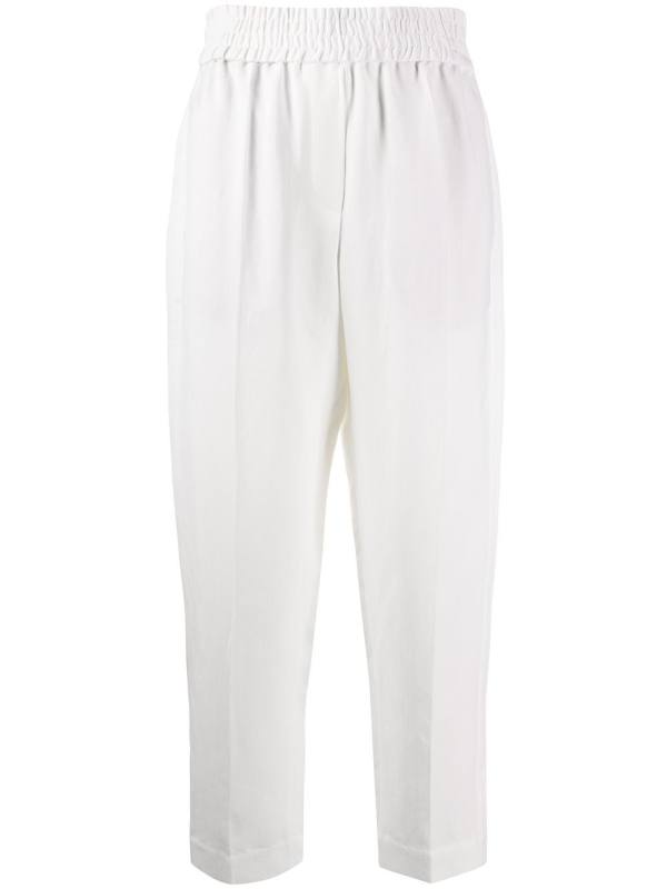 cropped tapered trousers