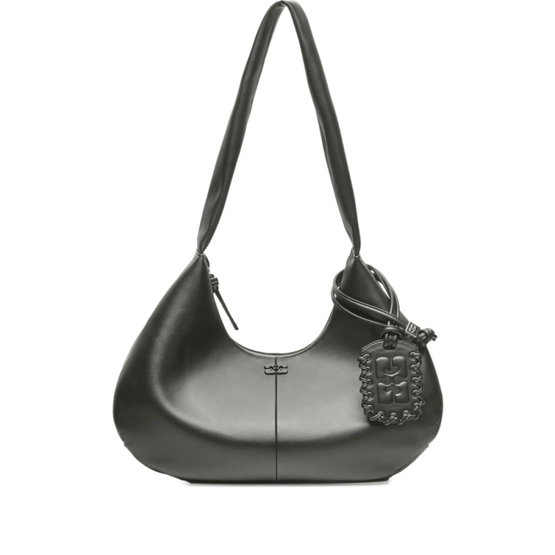 Ganni Logo-tag Leather Shoulder Bag