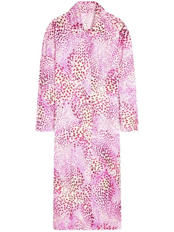 patterned-jacquard coat