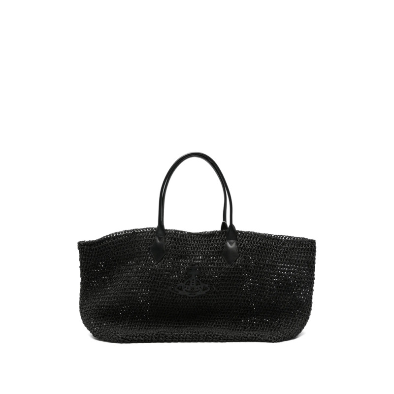 Vivienne Westwood Alana Orb-plaque Woven Tote Bag