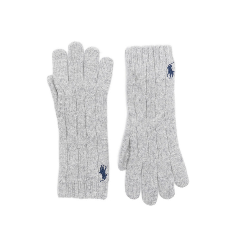 Ralph Lauren Cable-knit Logo-embroidered Gloves
