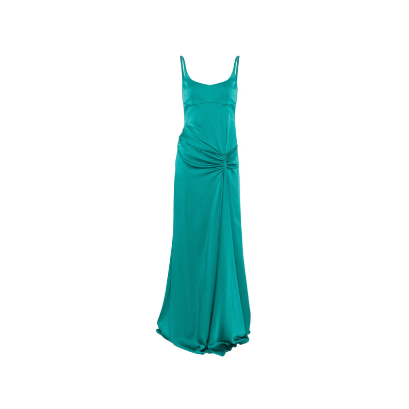 Alexander Mcqueen Gathered-detail Sleeveless Maxi Dress