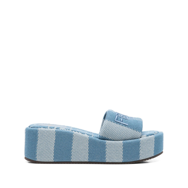 Fendi Logo-embroidered Slides