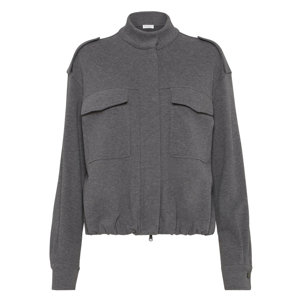 Brunello Cucinelli Flap-pocket Drawstring Bomber Jacket