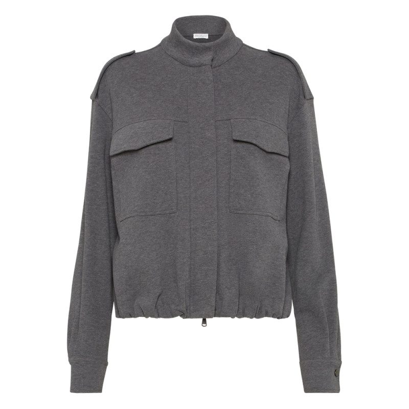 Brunello Cucinelli Flap-pocket Drawstring Bomber Jacket