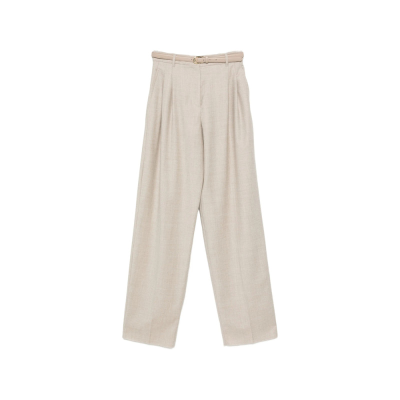 Max Mara Studio Lago Belted Pleated Trousers