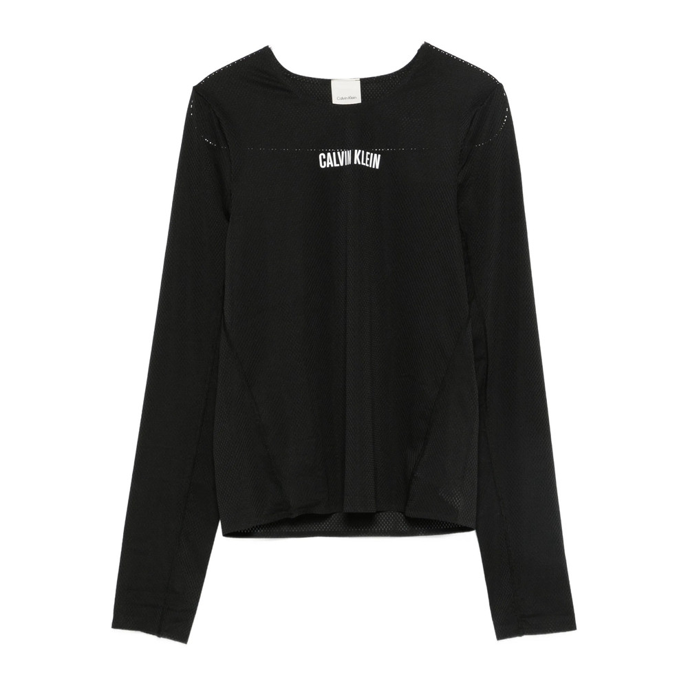 Calvin Klein Sport Logo-print Long-sleeve Performance Top