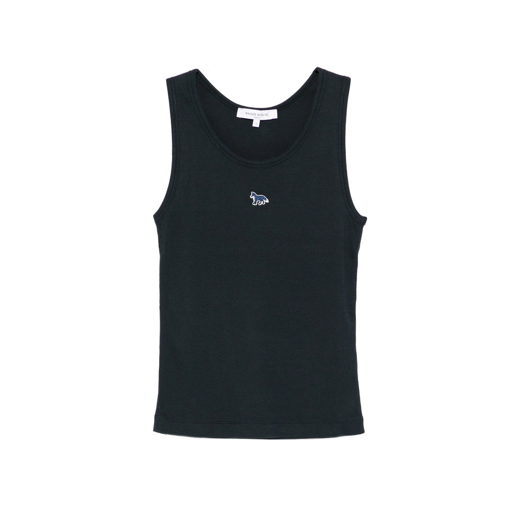 Maison Kitsuné Ribbed Emblem Tank Top