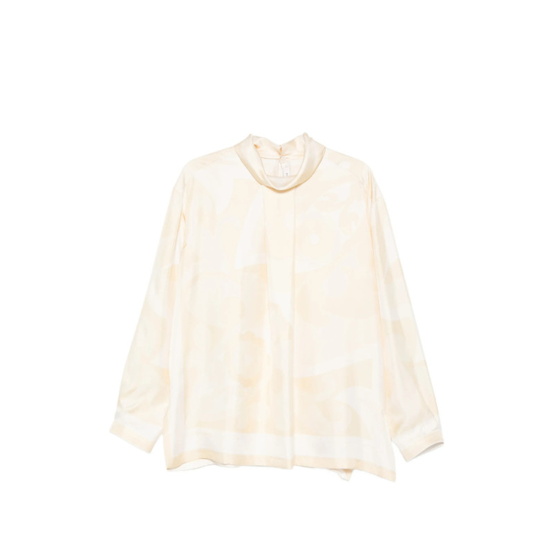 Carven Patterned High-neck Top