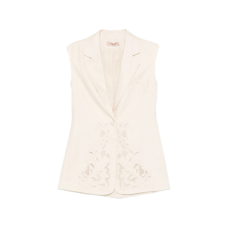 Twinset Embroidered Sleeveless Waistcoat