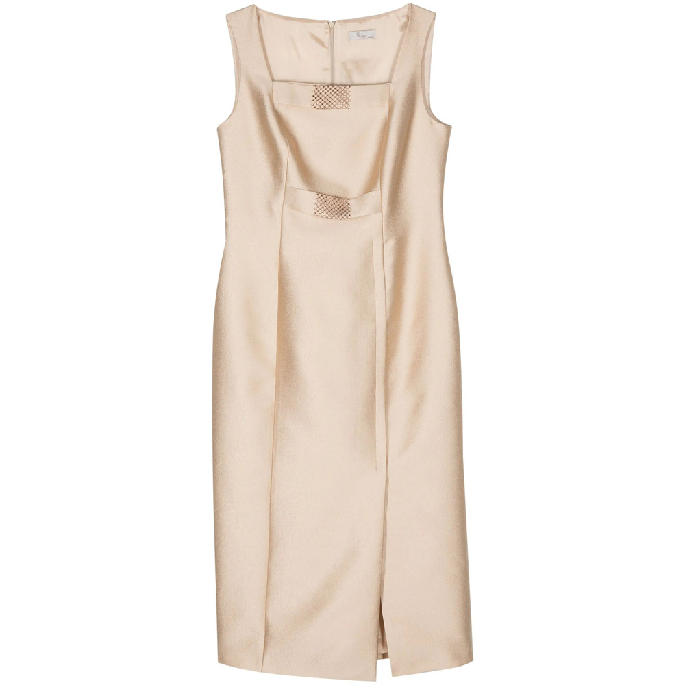 Fely Campo Crystal-embellishment Crepe Dress