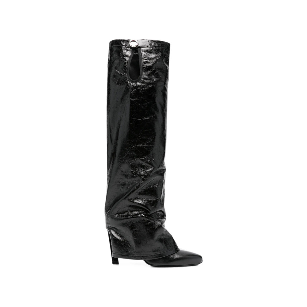 The Attico Leon Crackled-leather Boots