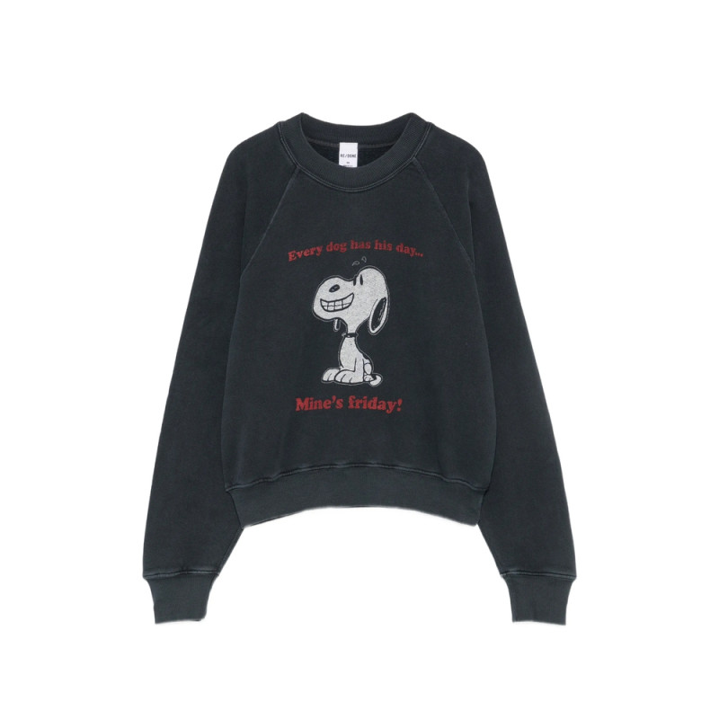 Re/done Graphic-print Raglan-sleeve Sweatshirt