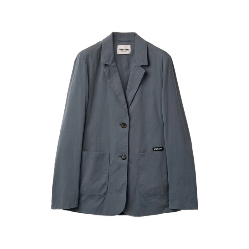 Miu Miu Washed Stretch Poplin Jacket
