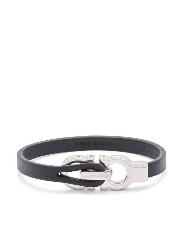 Gancini leather bracelet