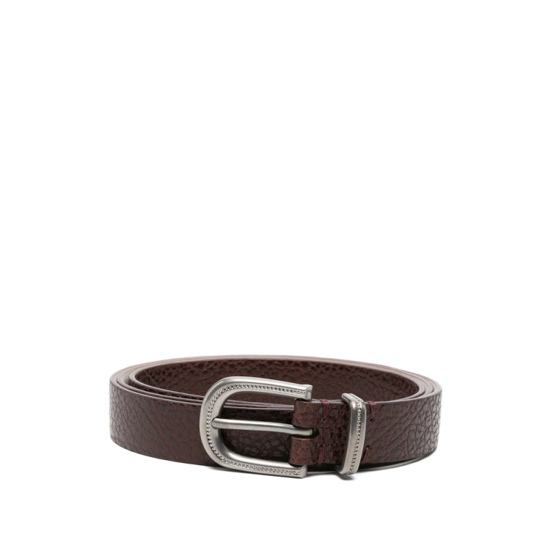 Brunello Cucinelli Textured Buckle Belt