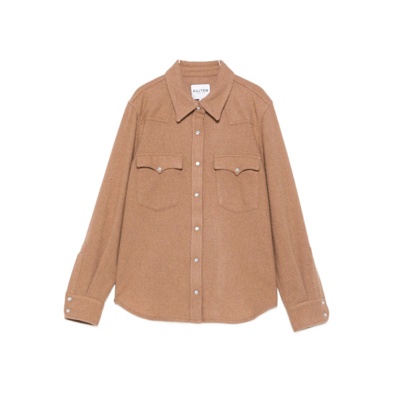 Kujten Button-placket Flap-pocket Shirt