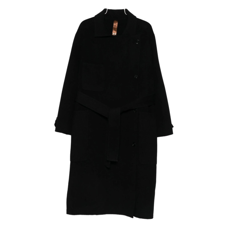Glox Belted Patch-pocket Coat