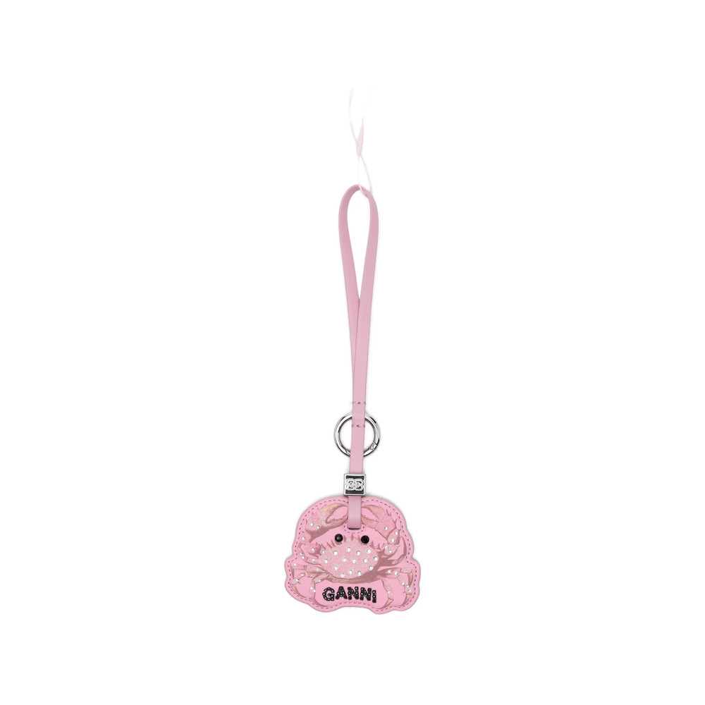 Ganni Crab-motif Crystal-embellished Keyring