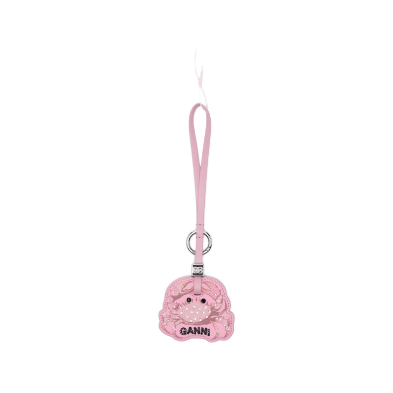Ganni Crab-motif Crystal-embellished Keyring
