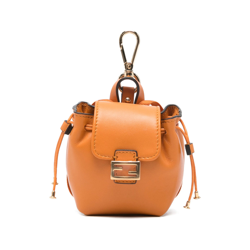 Fendi Drawstring Logo-plaque Bag Charm