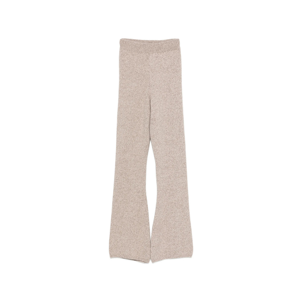 Ely Ely Marl-knit Flared Trousers
