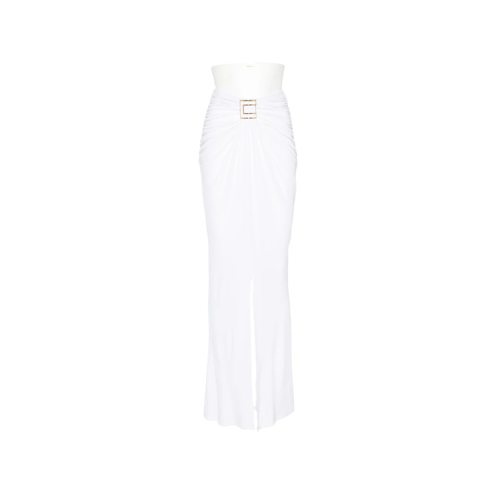 Elisabetta Franchi Logo-plaque Ruched Maxi Skirt
