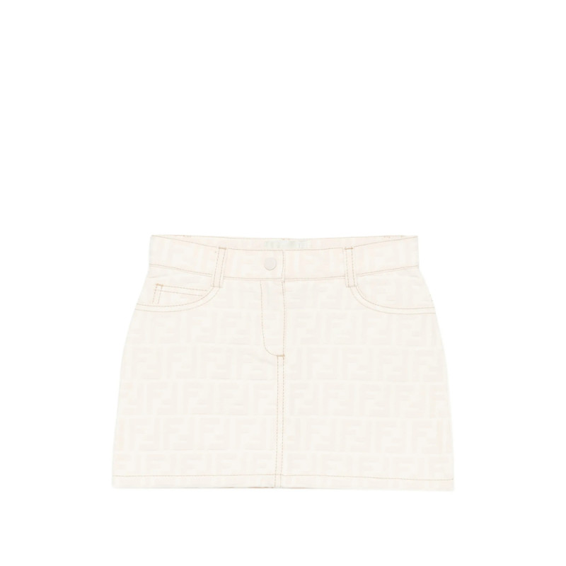 Fendi FF Logo-embossed Skirt