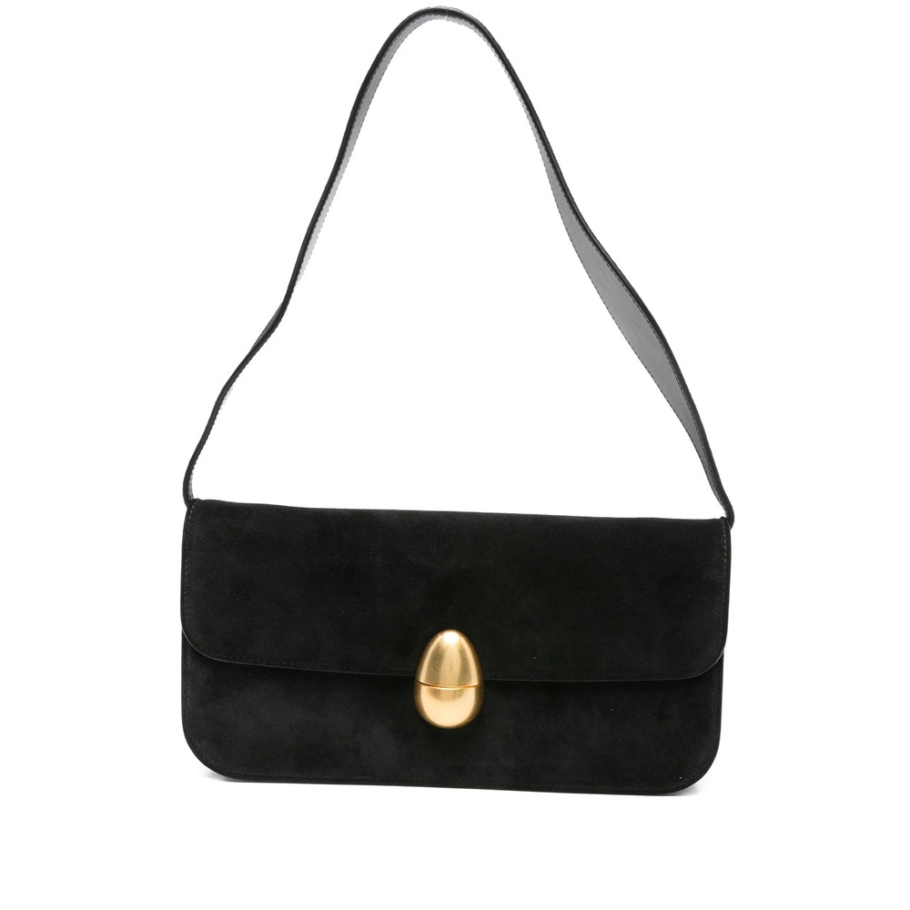 Neous Clasp-fastening Suede Shoulder Bag