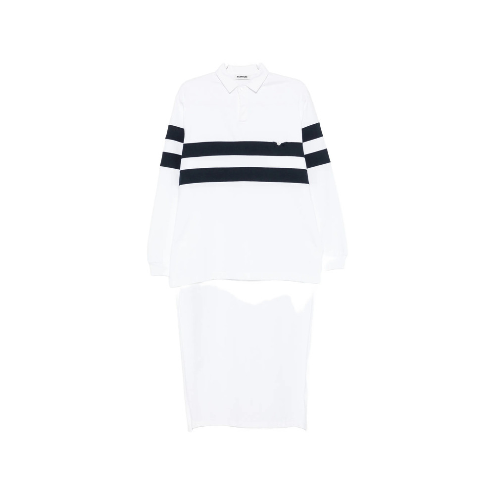 Darkpark Jill Stripe-detail Asymmetric Polo Top