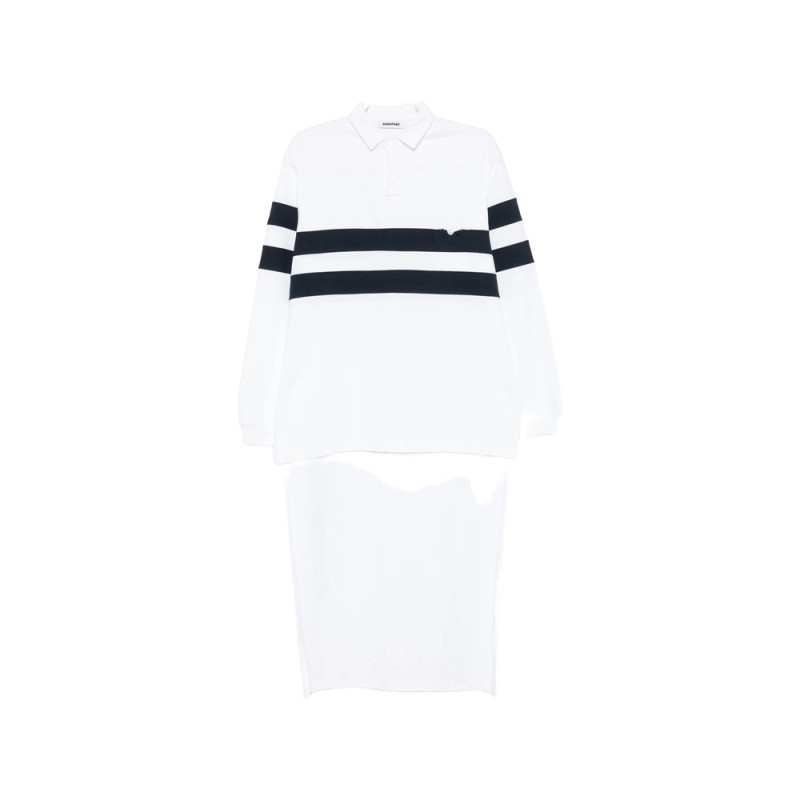 Darkpark Jill Stripe-detail Asymmetric Polo Top