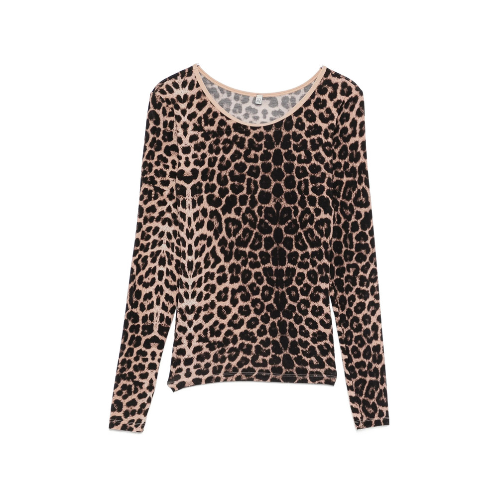 Baserange Emily Leopard-print Long-sleeve Top