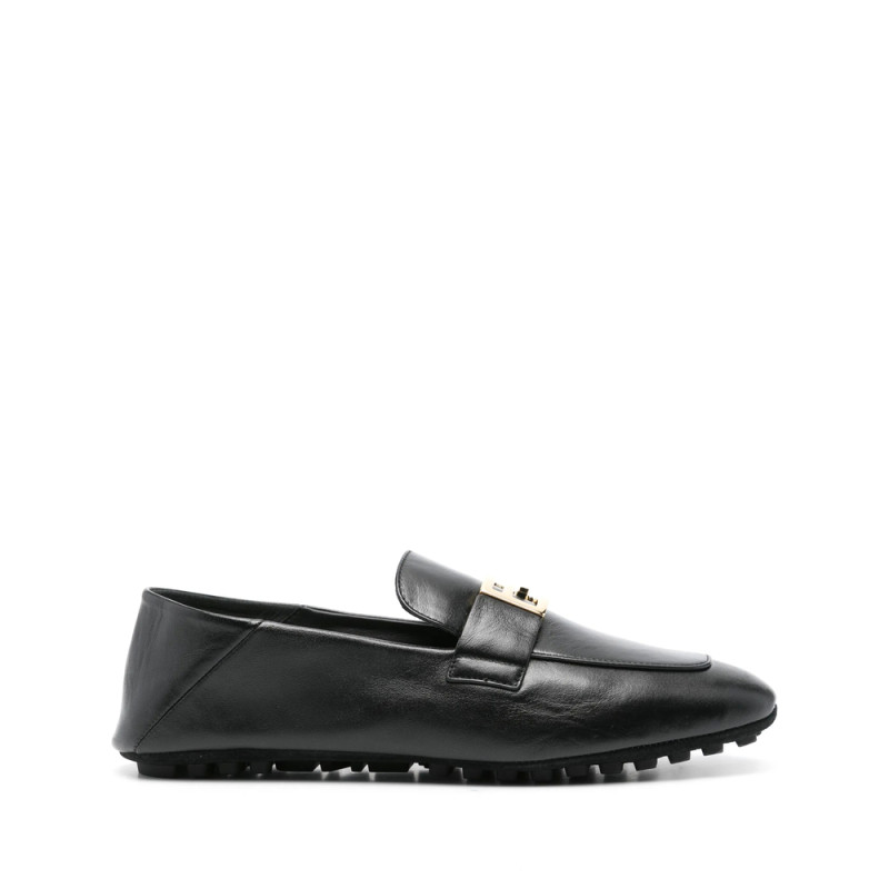 Fendi Baguette Leather Loafers