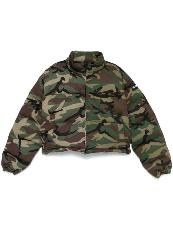 camouflage puffer jacket