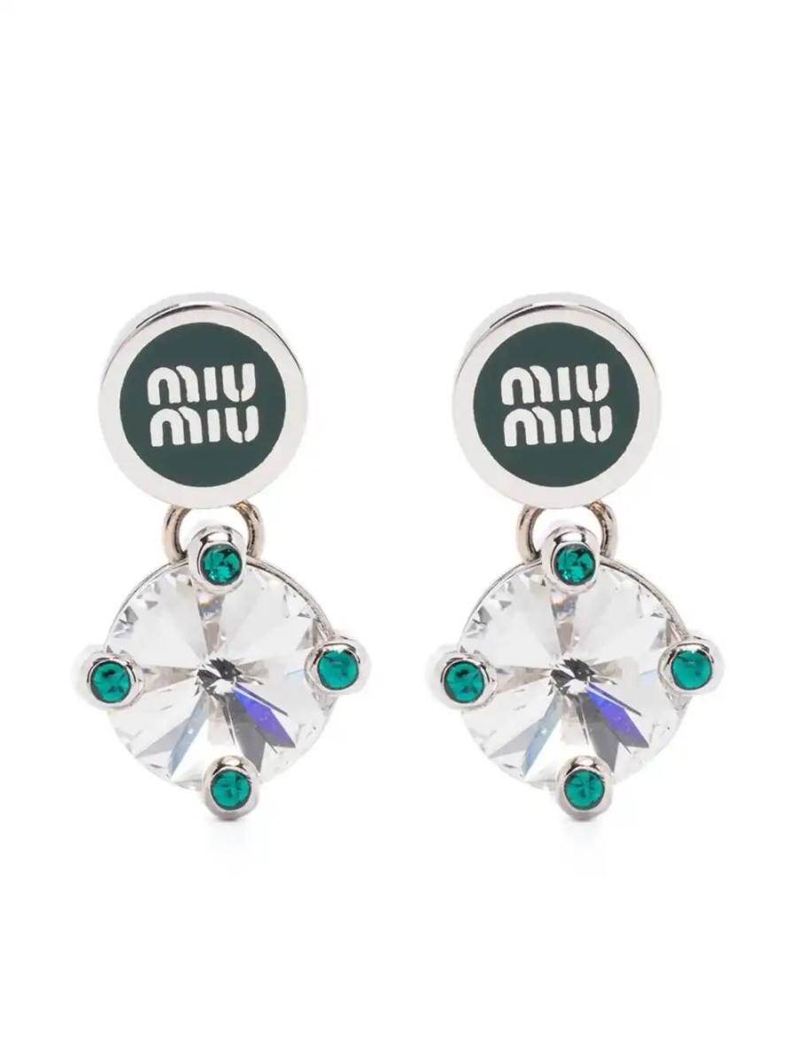logo-plaque earrings