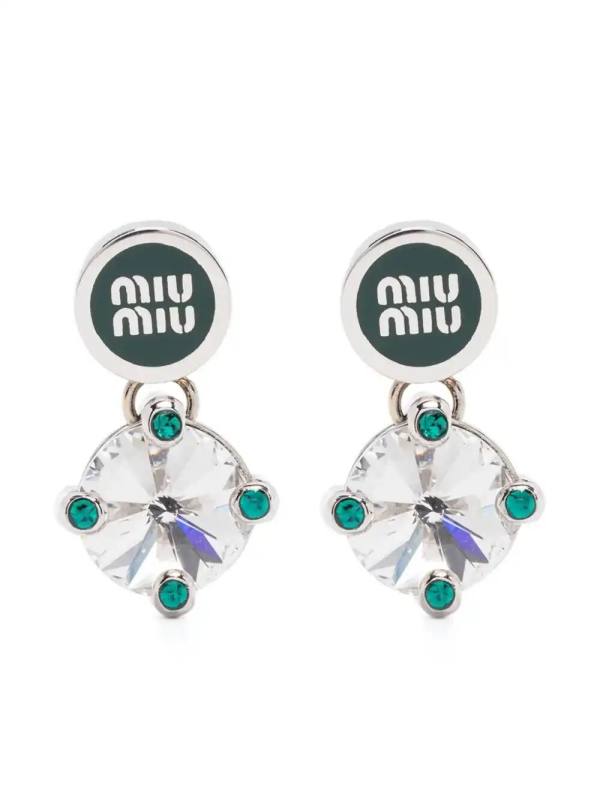 logo-plaque earrings