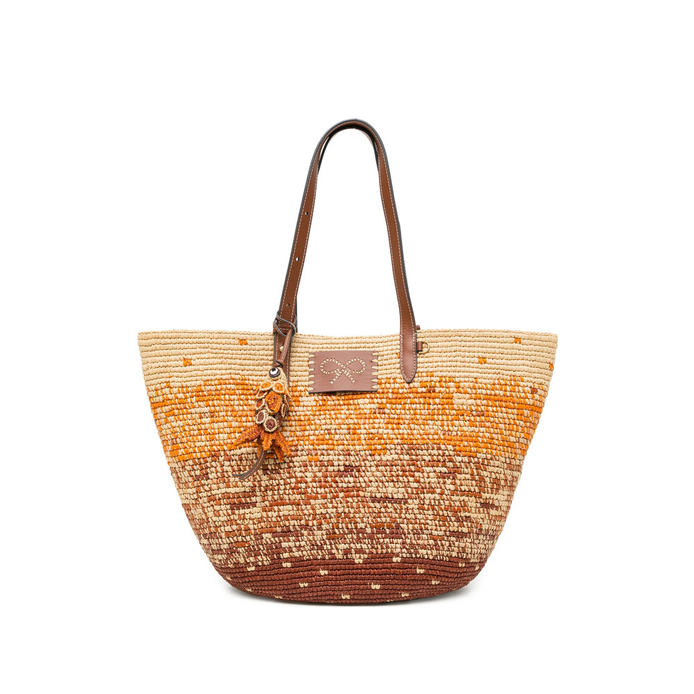 Anya Hindmarch Woven Bow-patch Tote Bag