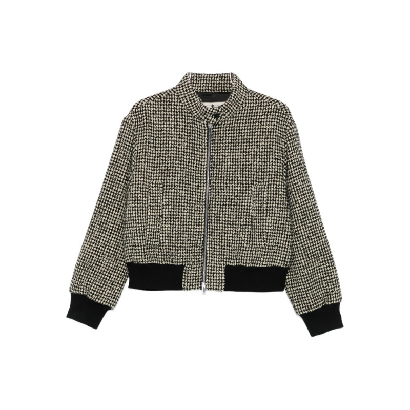 Barena Houndstooth Zip-front Jacket