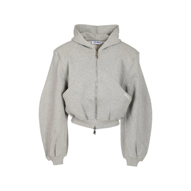 The Attico Logo-embroidered Zip-up Hoodie